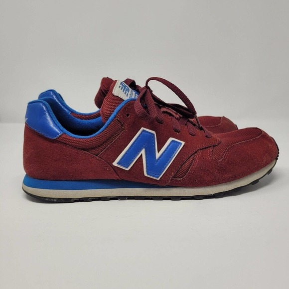 [SOLD]New Balance Shoes 9.5 Burgundy Red Blue Sneakers Lifestyle Classic M373SRB - Picture 2 of 16